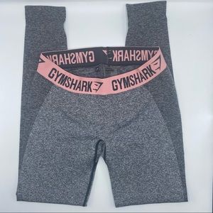 Gymshark flex leggings gray/baby pink size M